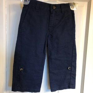 Janie and Jack Navy Linen Pants